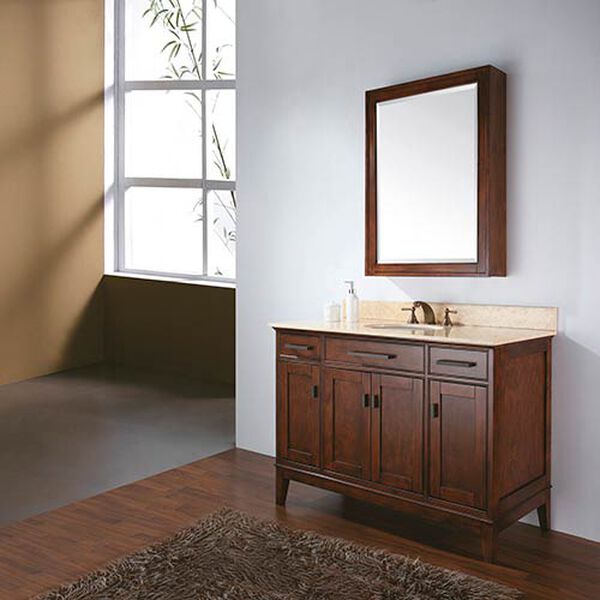 Madison Tobacco 48-Inch Sink Vanity with Black Granite Top, image 2