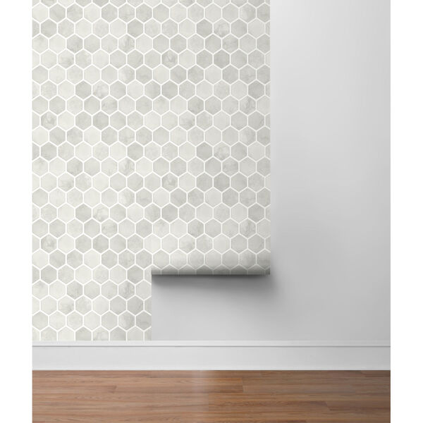 NextWall Inlay Hexagon Peel and Stick Wallpaper, image 5