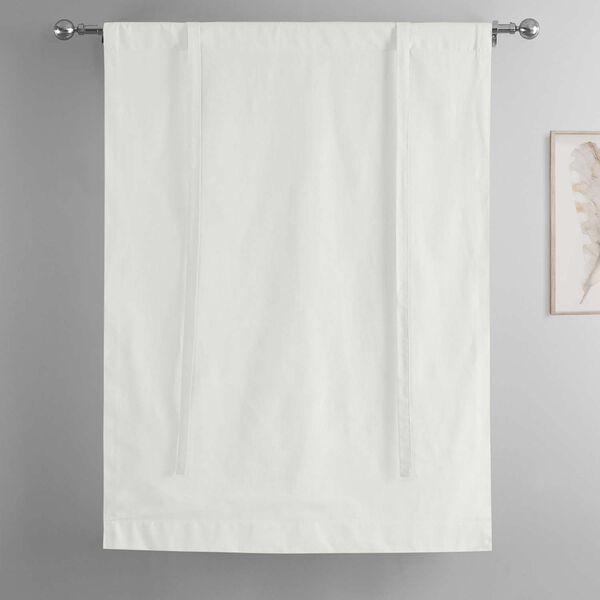 Prime White Dune Textured Solid Cotton Tie-Up Window Shade Single Panel, image 6
