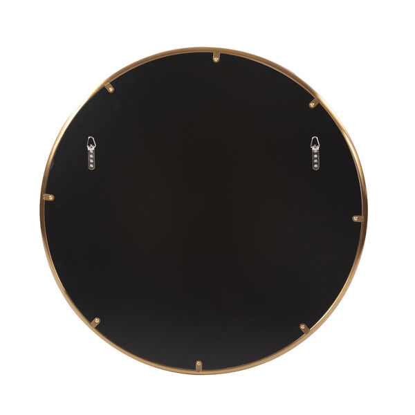 Yorkville Brushed Brass 32-Inch Round Wall Mirror, image 4