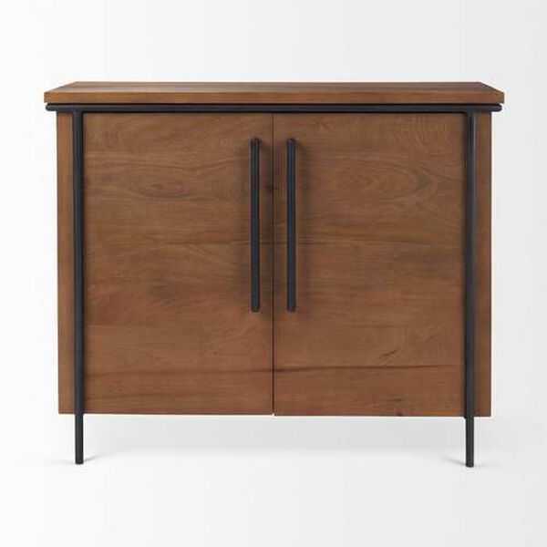 Maddox Brown and Black Two-Door Accent Cabinet, image 2