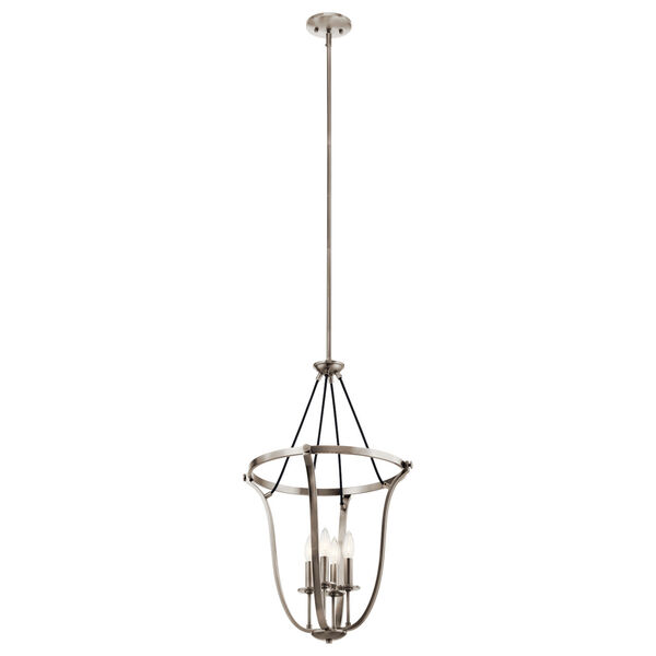 Thisbe Classic Pewter 18-Inch Four-Light Chandelier, image 1