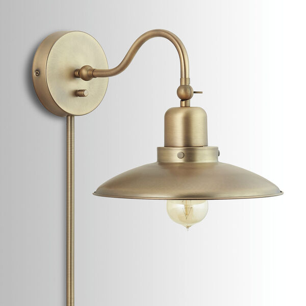 Aged Brass 10-Inch One-Light Sconce, image 5