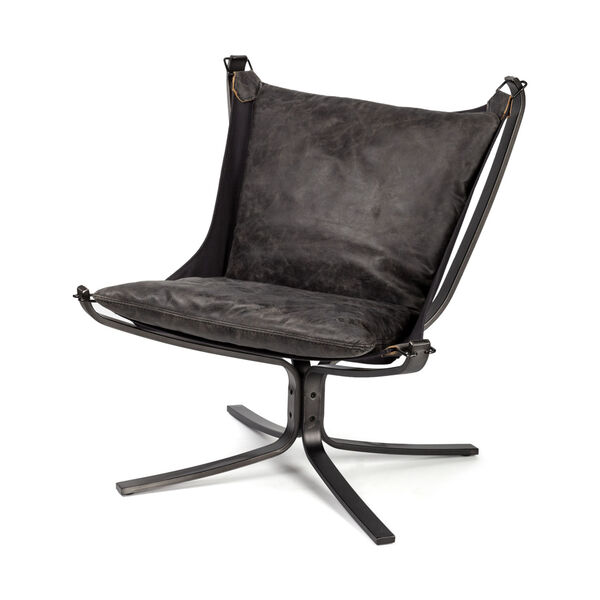 Colarado Black Armless ChairsLeather Suspended Seat Armless Chair, image 1