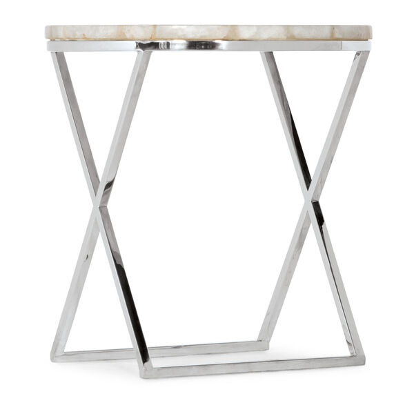 Melange Stainless Steel Kaitlyn Accent Table, image 1