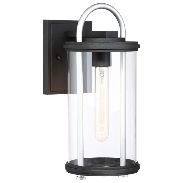 Keyser Black and Silver 14-Inch One-Light Outdoor Wall Lantern, image 1