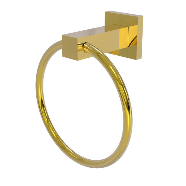 Montero Polished Brass Four-Inch Towel Ring, image 1