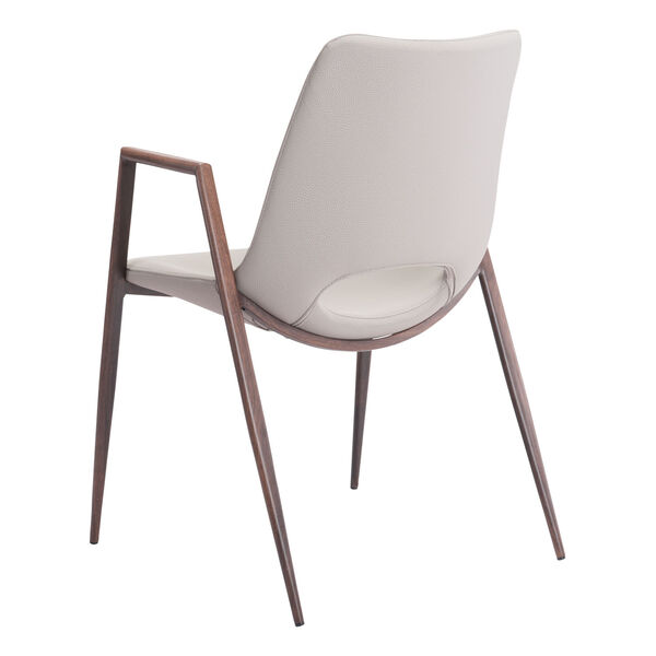 Desi Beige and Dark Brown Dining Chair, Set of Two, image 6