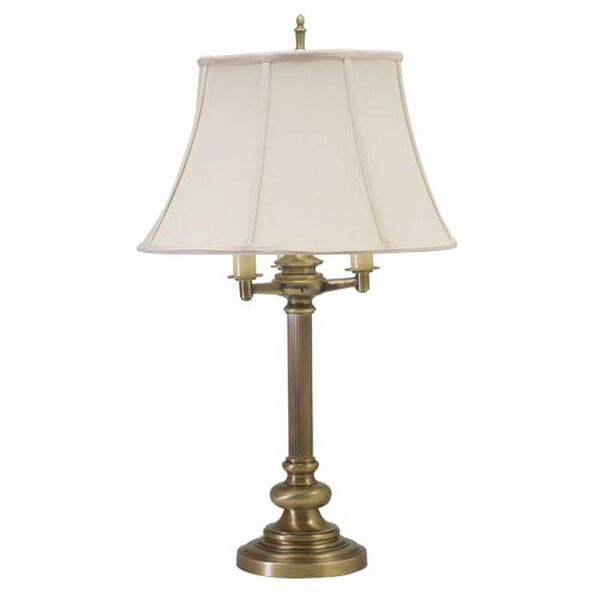 Newport Antique Brass Four-Light Table Lamp, image 1