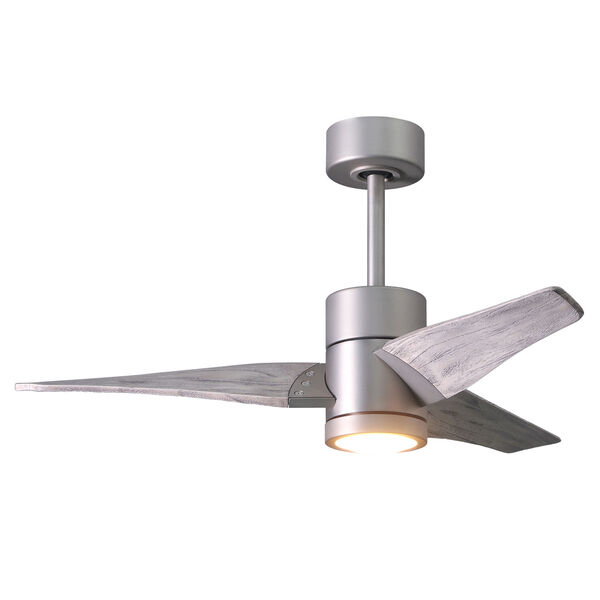 Super Janet Brushed Nickel 42-Inch LED Ceiling Fan with Barnwood Tone Blades, image 3