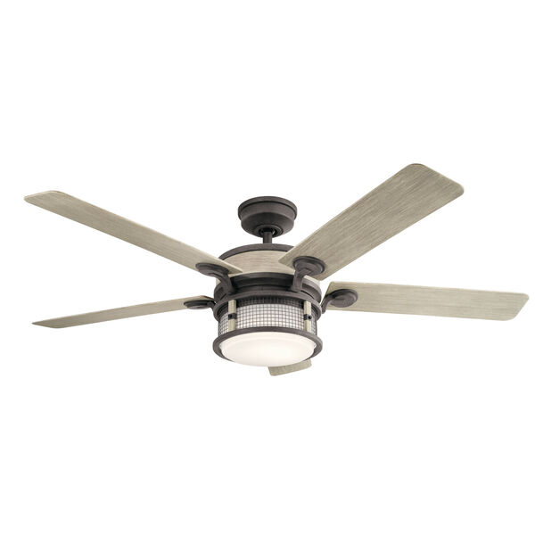 Ahrendale Weathered Zinc 60-Inch LED Ceiling Fan, image 1