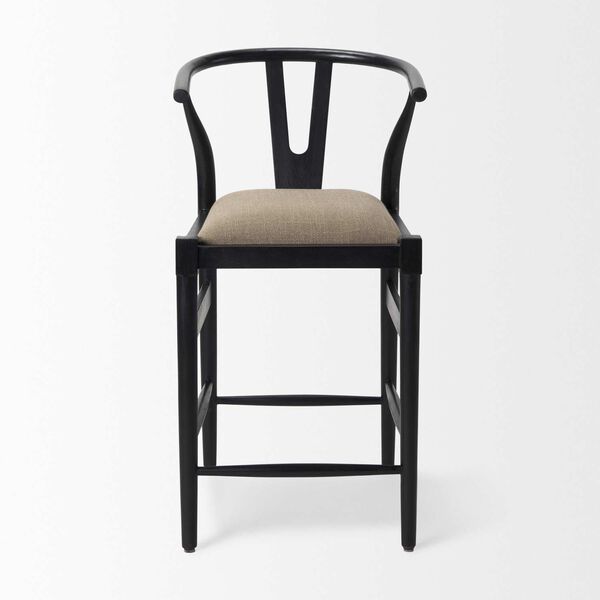 Trixie Gray Upholstered Seat Counter Stool, image 2