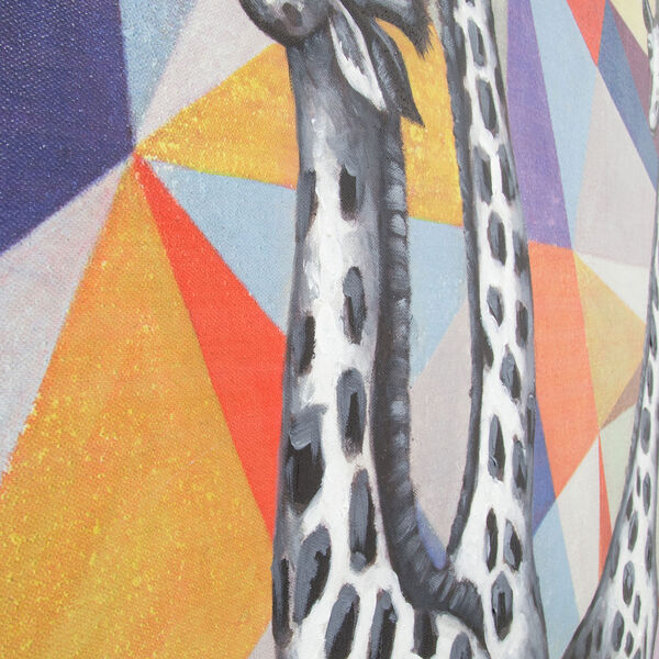 Contemporary View of Giraffes Canvas, image 3