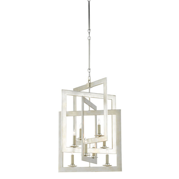 Middleton Contemporary Silver Eight-Light Chandelier, image 1