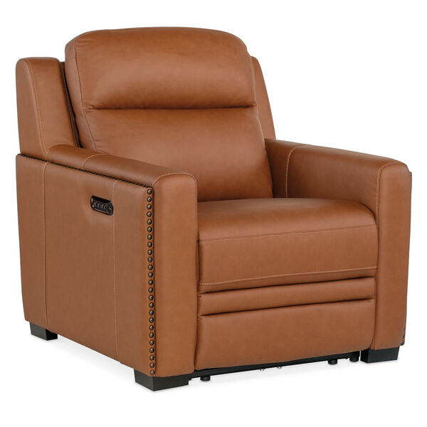 Mckinley Brown Power Recliner with Power Headrest and Lumbar, image 1
