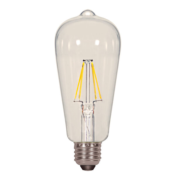 SATCO Clear LED ST19 Medium 6.5 Watt LED Filament Bulb with 2700K 810 Lumens 80 CRI and 360 Degrees Beam, image 1