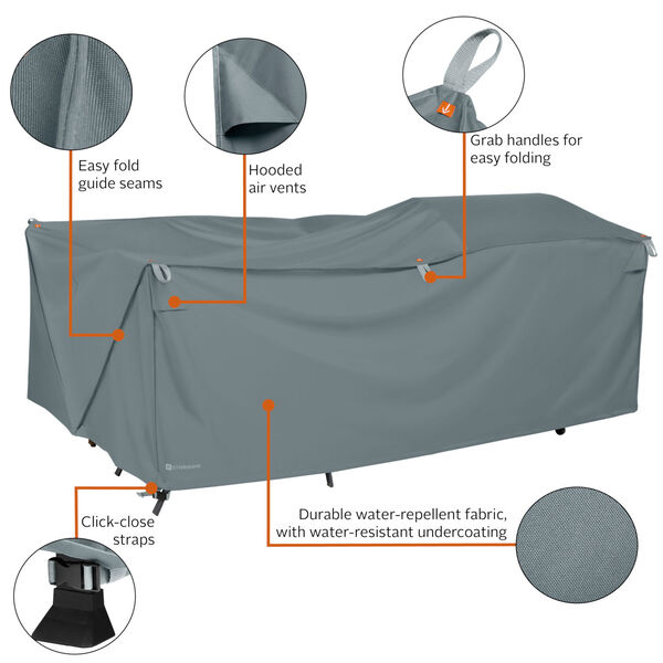 Poplar Monument Grey 100-Inch Easy Fold Patio Furniture Cover, image 2
