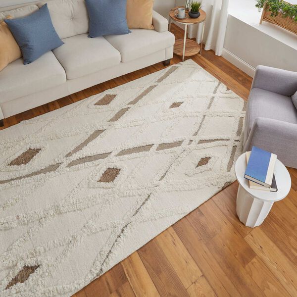 Anica Ivory Taupe Brown Area Rug, image 4