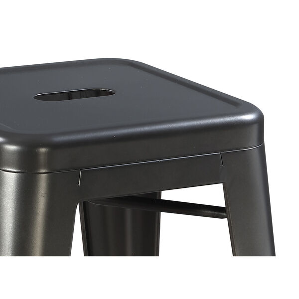 Afton Gunmetal bar stool, set of 2, image 4