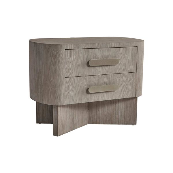 Trianon Light Gray and Silver 38-Inch Nightstand, image 2
