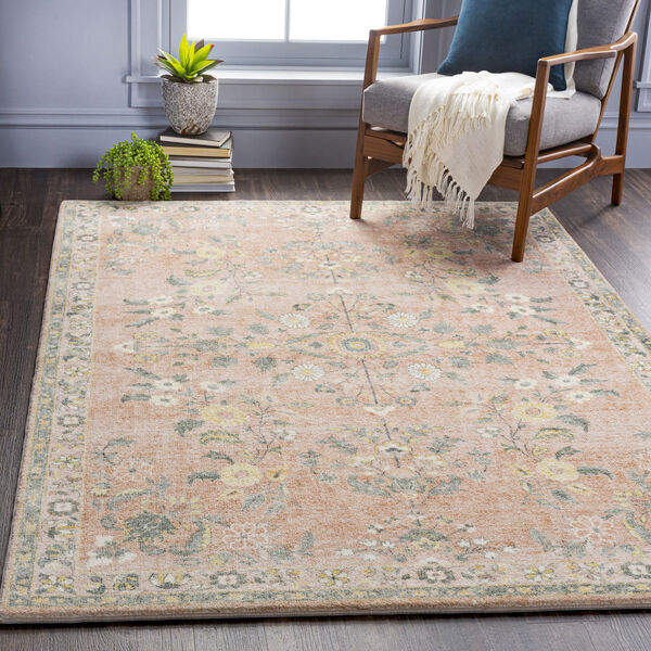 Erin Cream, Pale Pink and Butter Rectangular: 2 Ft. x 3 Ft. Area Rug, image 2