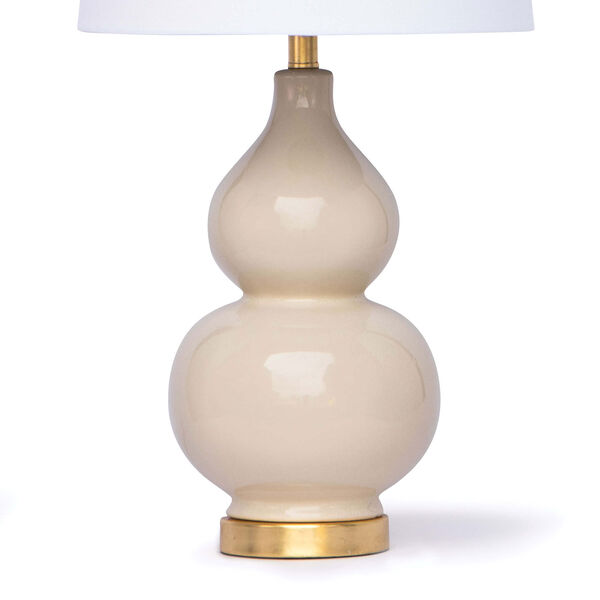 Classics Ivory and Gold Leaf One-Light Table Lamp, image 3