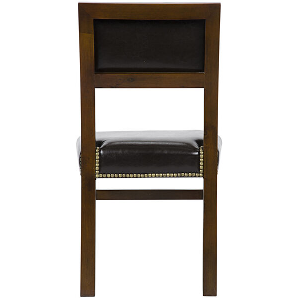 Abadon Distressed Brown Side Chair with Leather, image 4