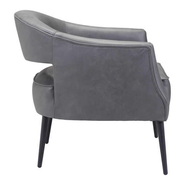 Berkeley Vintage Gray and Gold Accent Chair, image 3