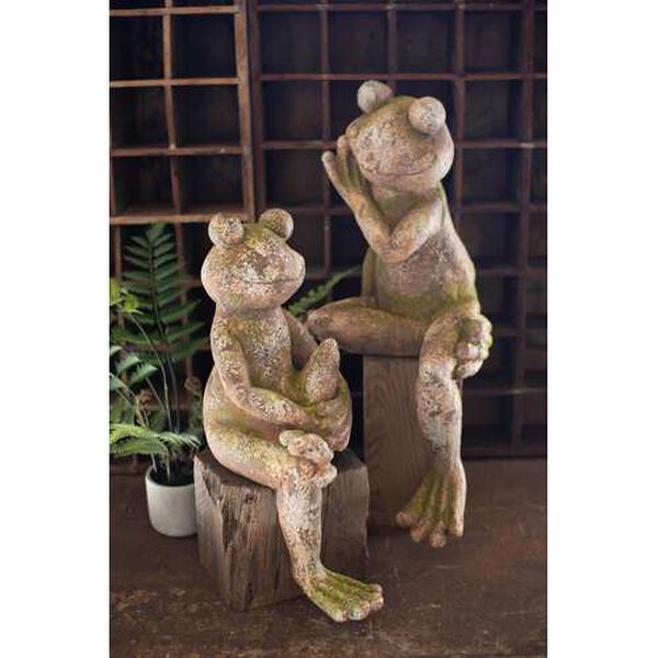 Brown Faux Concrete Frog - Small, image 3