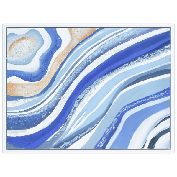 Blue Elixer Textured Framed Hand Painted Wall Art, image 2