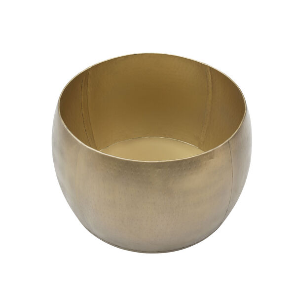 Royce Large Brass Storage Drum with Wooden Lid, image 4