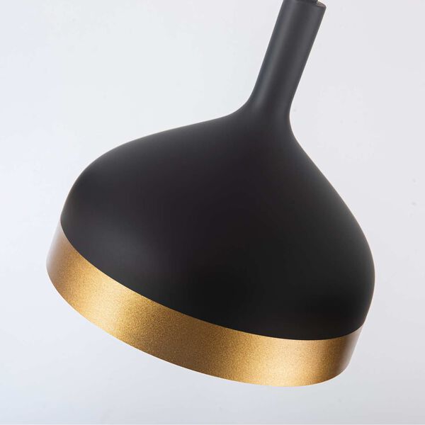 Dash Black Gold Four-Light LED Linear Pendant, image 5