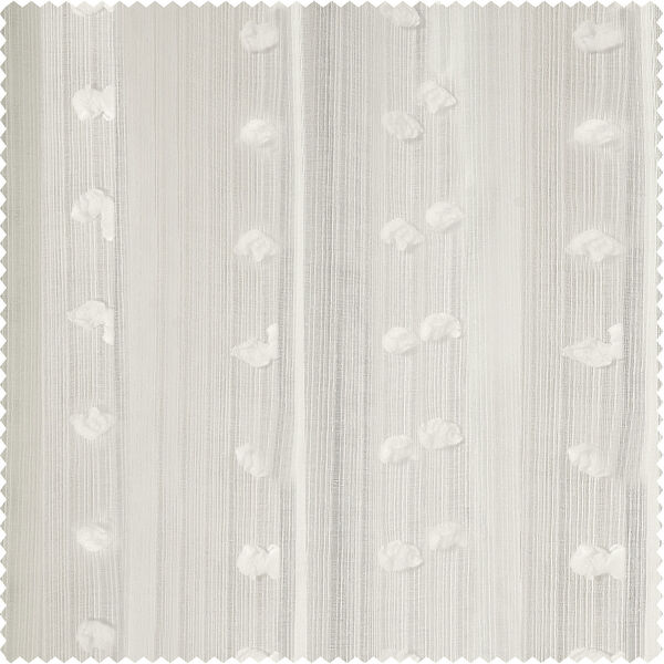 White Dot Patterned Faux Linen Single Panel Curtain 50 x 108, image 8