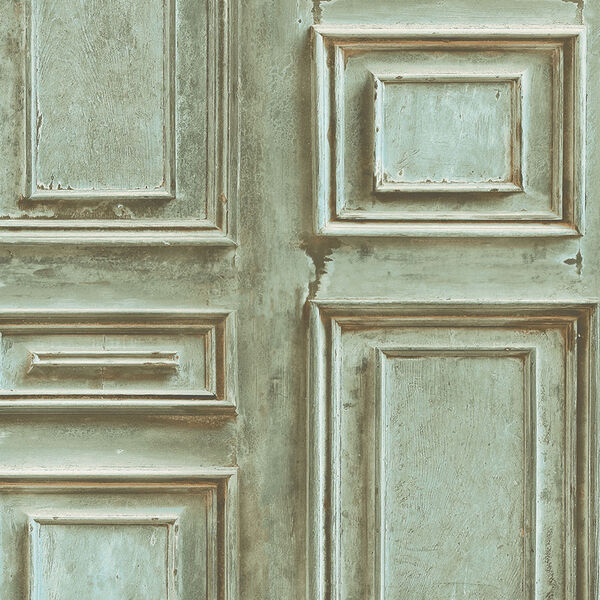 Green Wood Panel Wallpaper - SAMPLE SWATCH ONLY, image 1