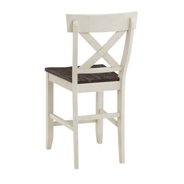 Bar Harbor II Cream 41-Inch Crossback Counter Height Dining Chair, Set of 2, image 3