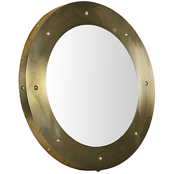 Clay Large Antique Brass Mirror, image 3
