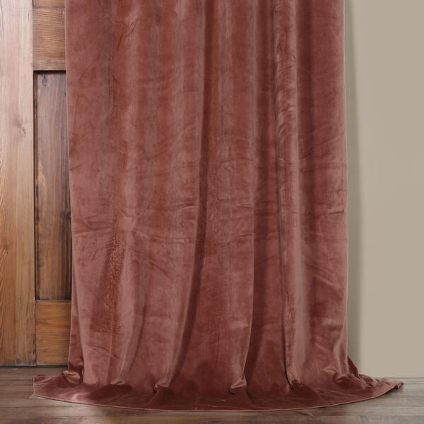 Pink 120 x 50 In. Plush Velvet Curtain Single Panel, image 5