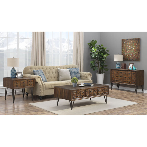 Oxford Brown Three-Drawer Coffee Table, image 6