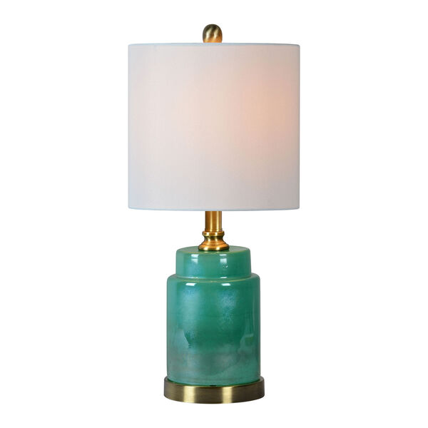 Natalie Sea Green One-Light Table Lamp Set of Two, image 1