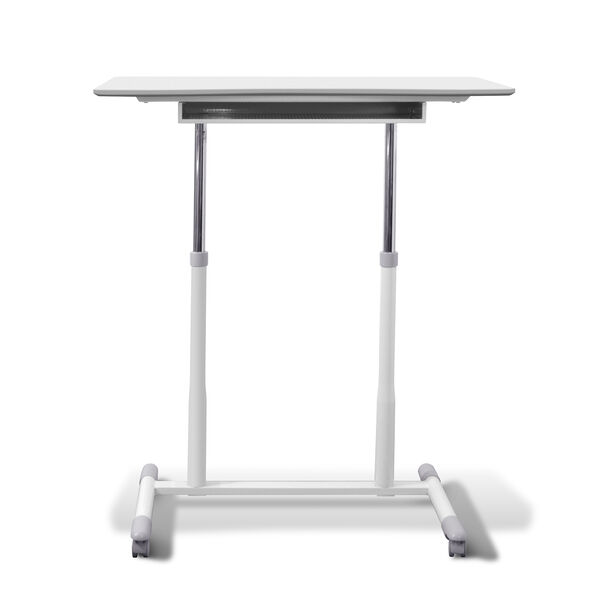 Stand Up Desk Height Adjustable and Mobile with White Top, image 3