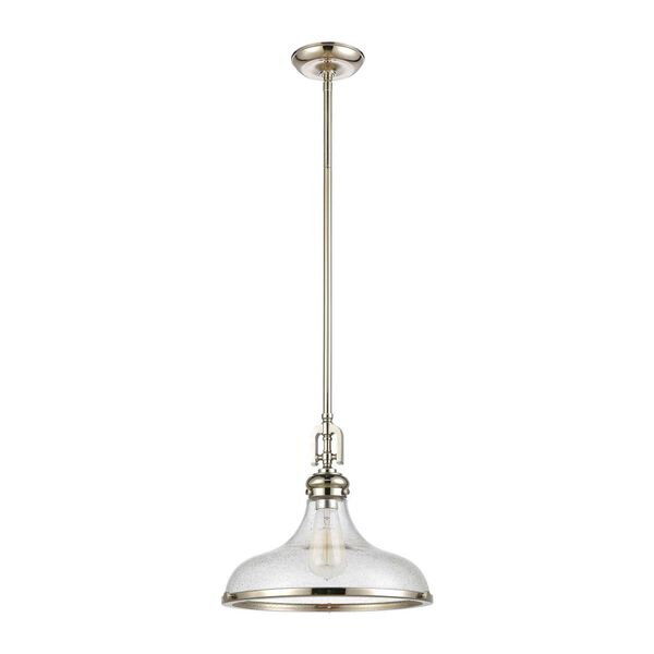 Rutherford Polished Nickel One-Light Pendant, image 3