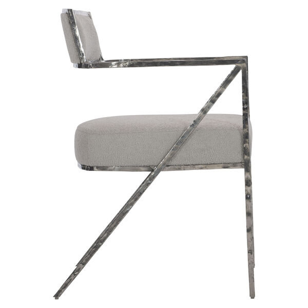 Torres Polished Stainless Steel and Beige Arm Chair, image 3