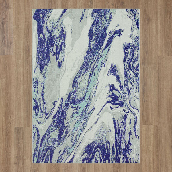 Sovanna Blue Abstract Area Rug, image 7