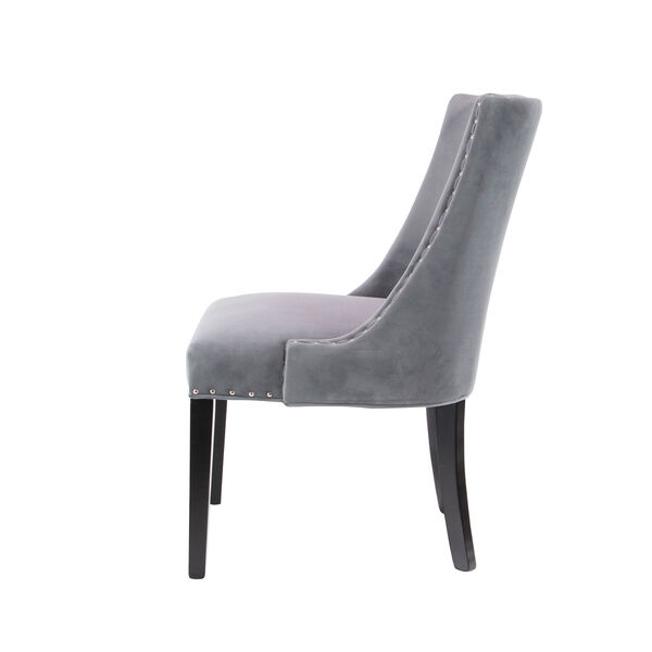 Gray Fabric and Wood Dining Chair, image 5