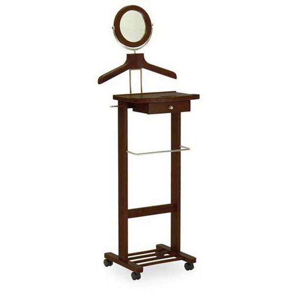 Valet Stand with Mirror, Drawer and Castors, image 2