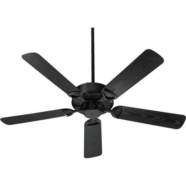 Elmley Matte Black Outdoor Ceiling Fan, image 1