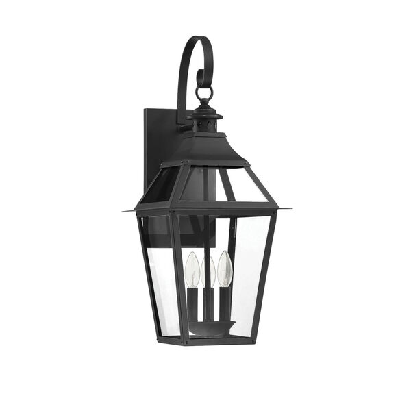 Jackson Black and Gold Highlighted Three-Light Outdoor Wall Mount, image 2
