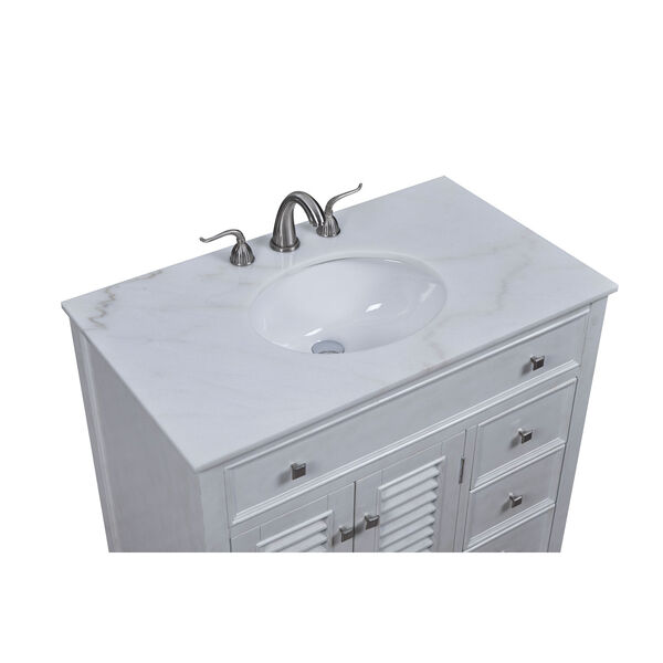 Cape Cod Antique White 36-Inch Vanity Sink Set, image 6