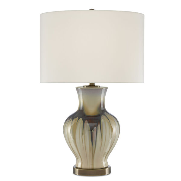 Muscadine Cream and Brown One-Light Table Lamp, image 1