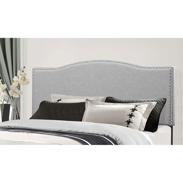 Kiley Full/Queen Headboard without Frame - Glacier Gray Fabric, image 1